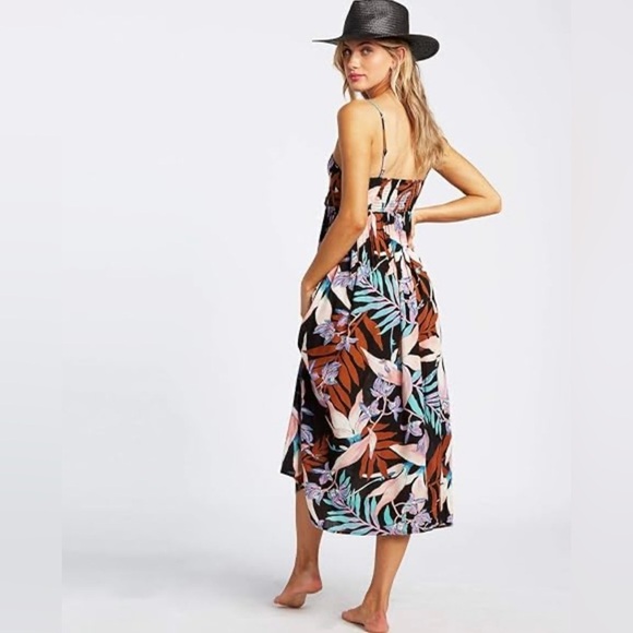 Billabong Twist It Knot Front MIDI Dress Tropical Hawaii XS - Picture 3 of 12